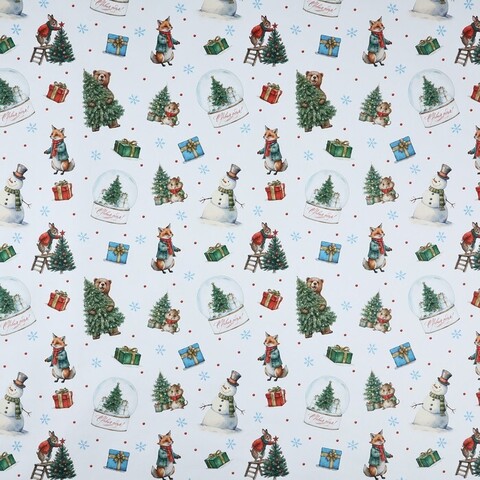 Упаковочная бумага крафт, «Новогоднее настроение», 0,7*1 м, 5 листов