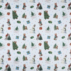 Упаковочная бумага крафт, «Новогоднее настроение», 0,7*1 м, 5 листов