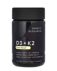 Sports Research D3 и K2, растительные капсулы, 120 растительных капсул