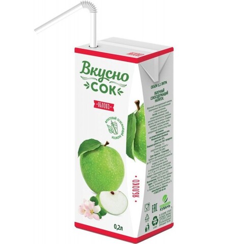 Напиток ВКУСНО СОК яблоко 0,2л
