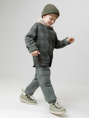 рубашка  для мальчика  КР 302780/пряный базилик,клетка к650