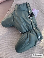 Зимний комбинезон для собак на меховой подкладке (мальчик)