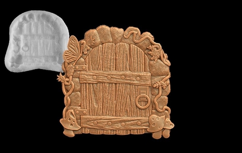 Силиконовый молд № 429 Дверь ( серия домики для гномов и фей)