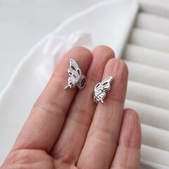 Бусины спейсеры Бабочка, 18*10 мм, 1 пара, родий, Р065