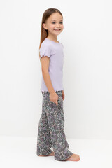 пижама  для девочки  К 1636-1/лепесток орхидеи,цветочный микс