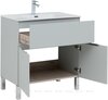 Aquanet 274121 Тумба с раковиной Алвита new 80 напольная 1 ящ., 2 дв. цв.серый (274121)