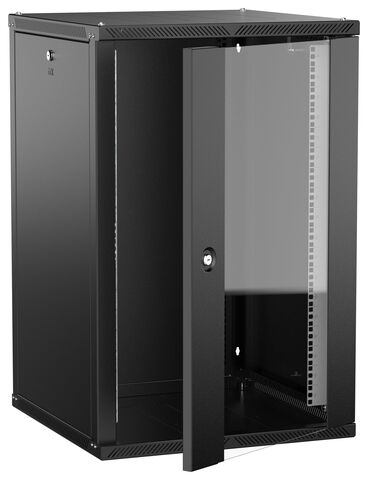 ITK LINEA W Шкаф 18U 600х600мм дверь стекло черный 2.0