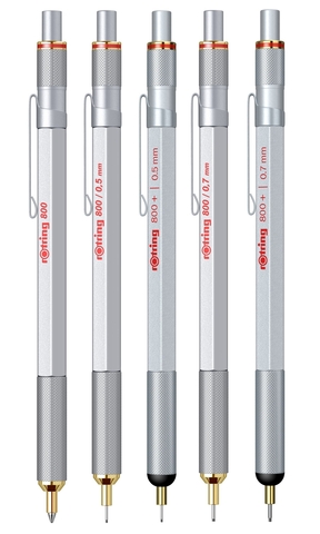 Карандаш механический Rotring 800+ Matte Silver, 0.7 mm  (1900184)