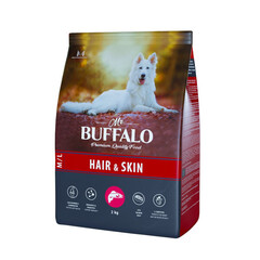 Mr.Buffalo Hair Skin сухой корм для собак средних и крупных пород (лосось) 2 кг