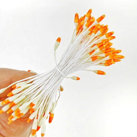 Тычинки декоративные для искусственных цветов, цвет желто-оранжевый, 85шт
