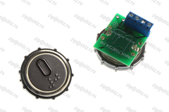 Кнопка (кнопочный модуль) ВКЛ13А-2-4П "0 этаж", круглая, красная подсветка, с кодом Брайля