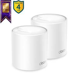 TP-Link Deco X50(2-pack) Домашняя Mesh Wi-Fi 6 система AX3000, до 574 Мбит/с на 2,4 ГГц + до 2402 Мбит/с на 5 ГГц