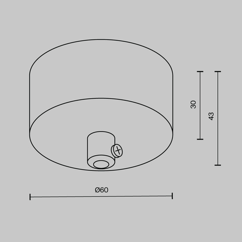 Потолочная чаша для ввода питания системы Maytoni SHELF CA032B-B