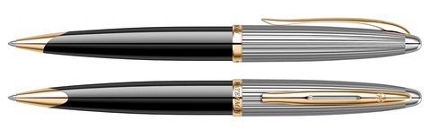 Ручка шариковая Waterman Carene DeLuxe Black & Silver GT (S0700000)