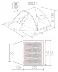 Туристическая палатка Indiana Hogar 4