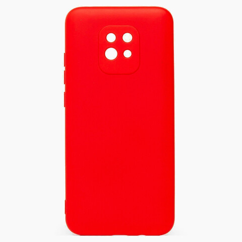 Чехол для Xiaomi Redmi 10X Софт тач мягкий эффект / микрофибра, красный
