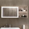 Зеркало с подсветкой Geberit Citterio, боковая полка: B=133.4см, H=58.4см, Бежевый дуб / Меламин, древесная структура
