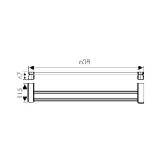 Держатель для полотенца KAISER Glory BR KH-4508 схема