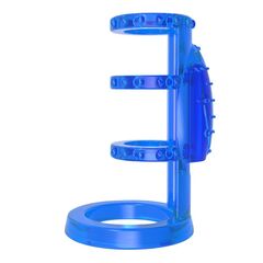 Синяя насадка-клетка с вибрацией Vibrating Cock Cage - 7,6 см. - 