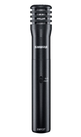SHURE SM137-LC студийный конденсаторный инструментальный микрофон с кейсом, противоударным креплением и ветрозащитой