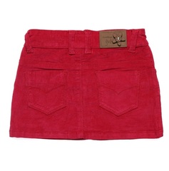 Sweet Berry Малиновая вельветовая юбка (165459)