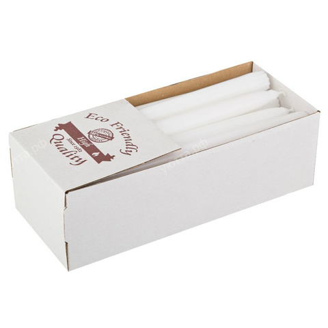 Свеча Adpal Eco White высота 21 см - Белый - Купить