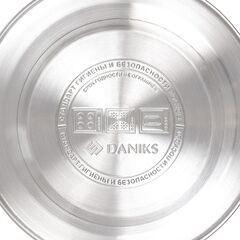 Чайник нерж, 3 л, свист, ручк бакелит, Daniks, индукц, зел, M-009GR