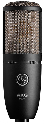 AKG P220 микрофон конденсаторный кардиоидный, мембрана 1', 20-20000Гц, 18мВ/Па, SPL135/155дБ__1