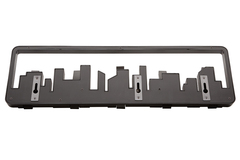 Вешалка настенная skyline, 50 см, черная, 5 крючков