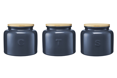 Банка для сыпучих продуктов 3шт 600мл Maxwell & Williams Indulgence синяя