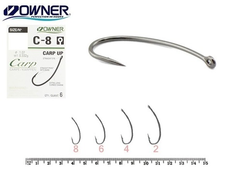 53268 C 8 № 8 Крючки  OWNER Carp Up/ продажа от 5 уп.