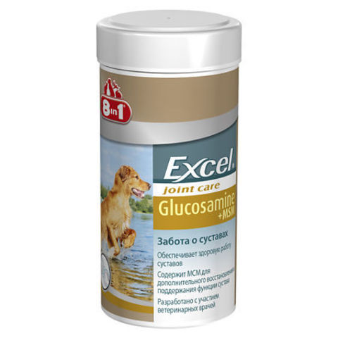 8in1 Excel Glucosamine + MSM кормовая добавка для поддержания здоровья суставов 55 табл.
