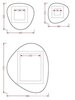 ArtCeram STONE ACS004 Зеркало, Artceram, STONE, набор из 3 штук, габариты зеркал: 71x68 - 44x42 - 34x31