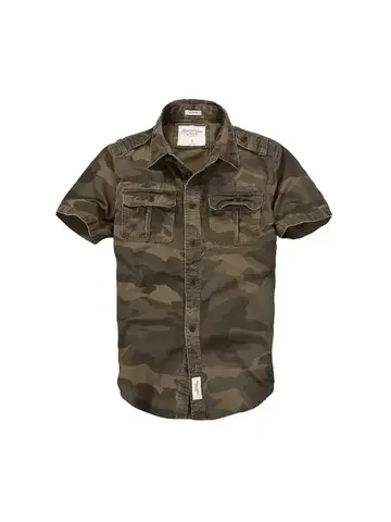 Рубашка Abercrombie & Fitch с коротким рукавом (коричневый кмф)