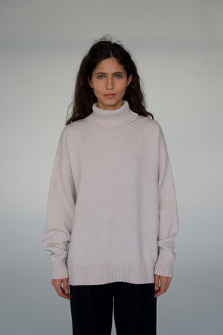 Джемпер История из мериноса и кашемира с высоким воротом