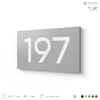 Номер на дверь 197, табличка на дверь для офиса, квартиры, кабинета, аудитории, склада, голубой 120х70 мм, Айдентика Технолоджи