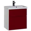 Aquanet 179938 Компл.1 - Тумба Латина 60 цв.белый (фасад бордо) 2 ящ. (179938)