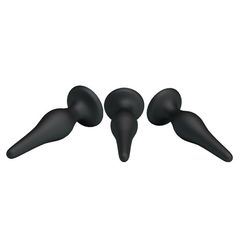 Набор из 3 силиконовых анальных пробок для начинающих Mini Anal Kit - 