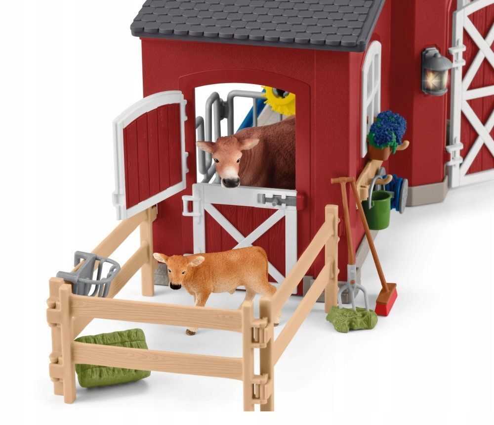 Фигурки Schleich Farm World - большая красная ферма с животными и  аксессуарами 42606 купить в Москве | Доставка по России.