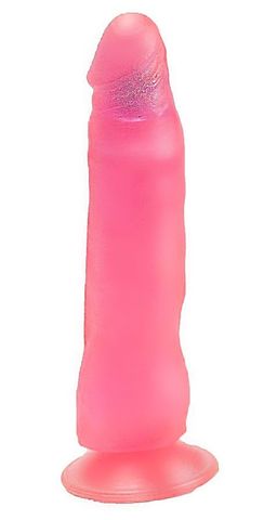Розовый фаллоимитатор без мошонки с присоской - 17 см. - LOVETOY (А-Полимер) 210700