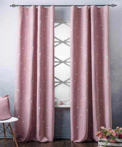 Комплект штор с подхватами Стейн розовый