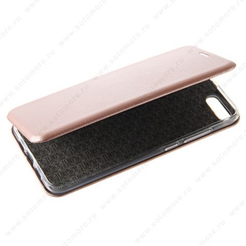 Чехол-книжка для Xiaomi Mi Note 3 - book case книжка розовое золото
