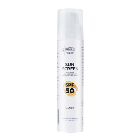 Солнцезащитный крем для лица и тела Sun Screen SPF50 100 мл | mi&ko