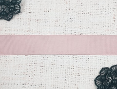 Лента репсовая, ш. 2,5 см, бежево-розовый