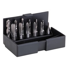 Набор метчиков для шуруповерта M3 -M10 (+ сверла) HSS-G 13пр Volkel 67020