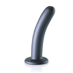 Серый фаллоимитатор Smooth G-Spot - 15 см. - 