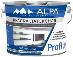 Краска латексная Alpa Profi 20 супермоющаяся полуглянцевая бесцветная