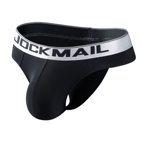 Мужские трусы стринги черные JOCKMAIL JM1029-2