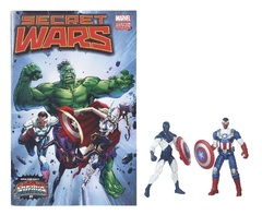 Фигурки Капитан Америка и Вэнс Астро с комиксом