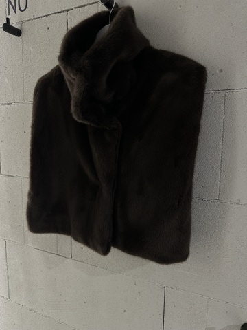 Жилет-манишка норка (горький шоколад)